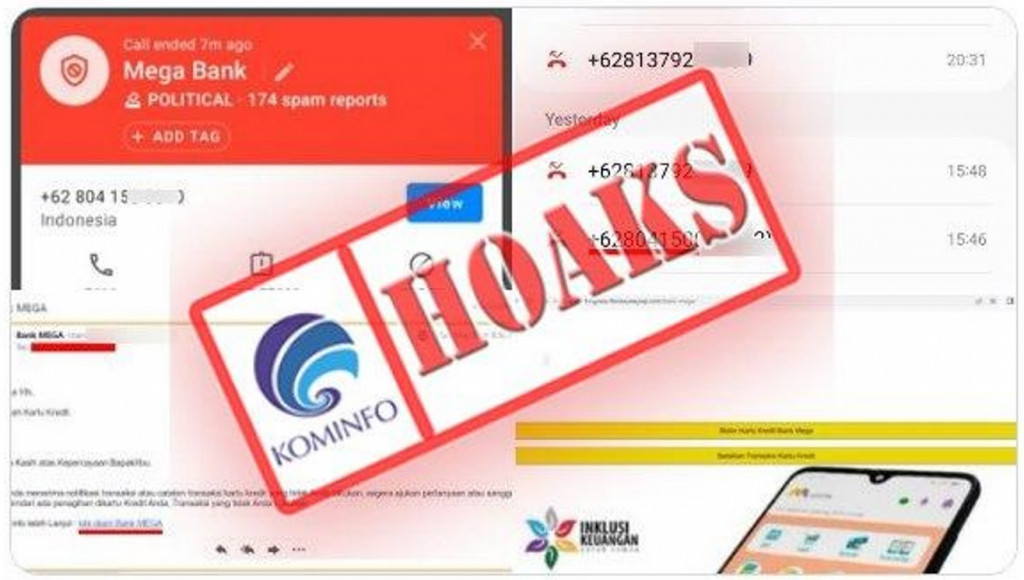 [HOAKS] Modus Penipuan Mengatasnamakan Call Center Bank Mega